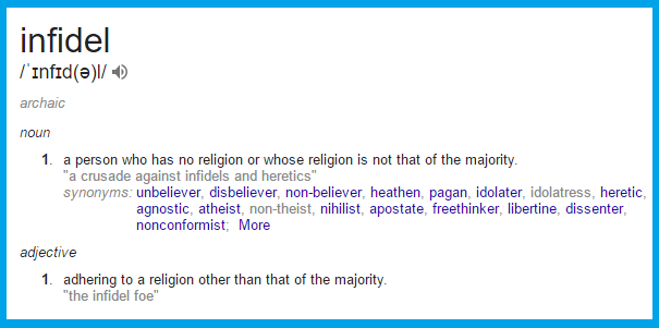 Infidel definition from internet